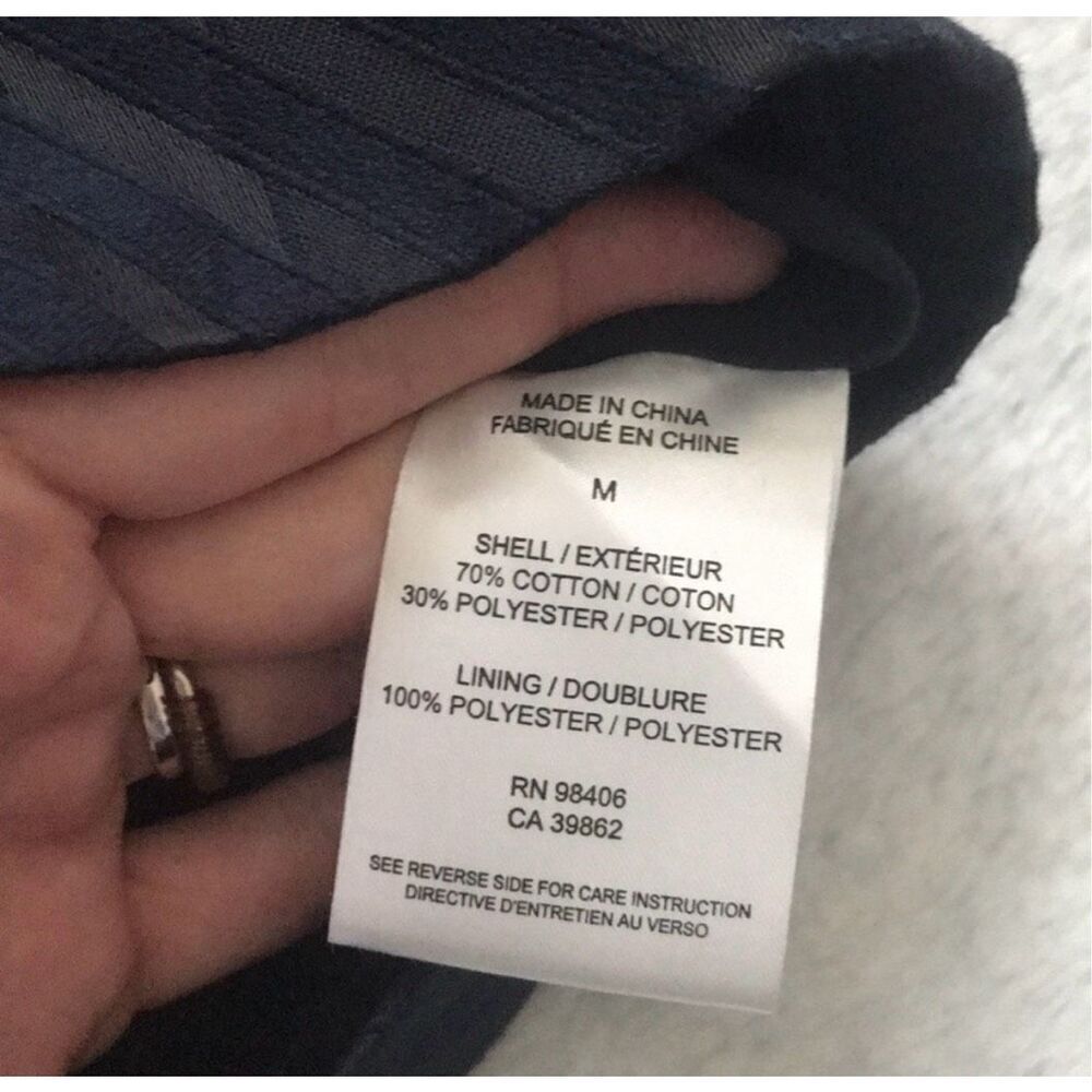 Theory navy black striped shell size medium - Picture 6 of 7